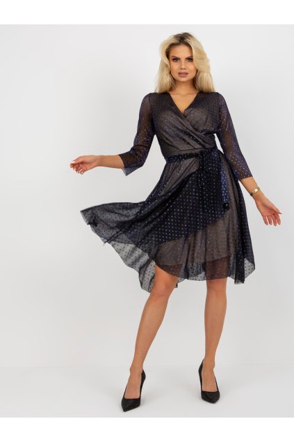 Dámske granatovo-modre šaty elegantné kód produktu LK-SK-507900-1.89