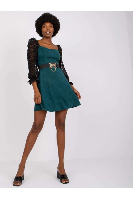 Dámske tmavo-zelene šaty elegantné kód produktu LK-SK-508840.22X