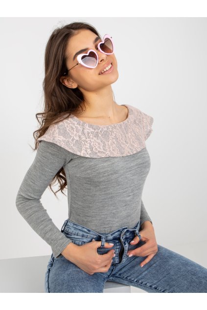 Dámsky sveter farba Svetlo-ružová kód LK-SW-506559-2.13