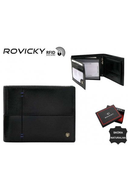 Pánska čierna peňaženka N992-RVTS
