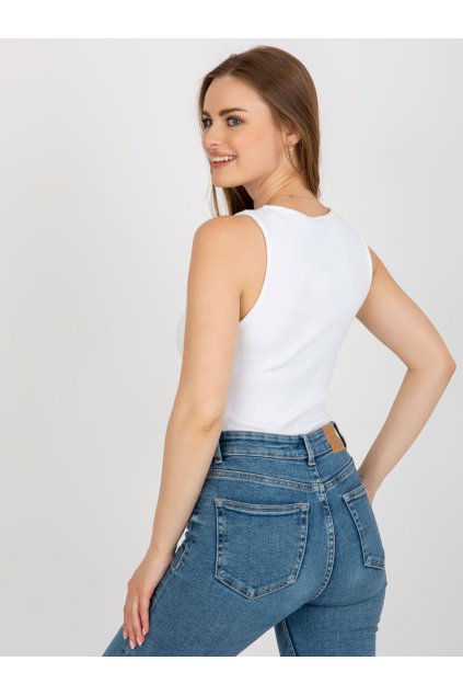 Dámske bavlnené body s elastanom biela, kód produktu NM-BO-L55093.29