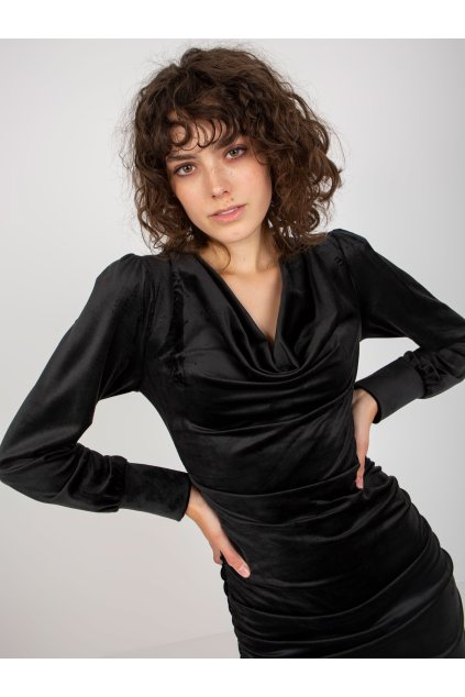 Dámske čierne šaty elegantné kód produktu RP-SK-8212.44P