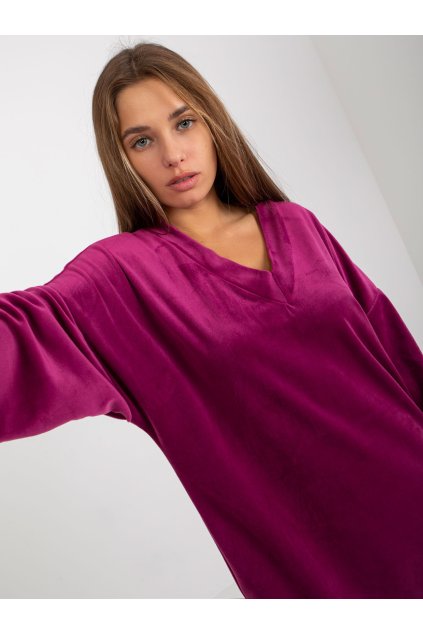 Dámske fialove šaty - tunika na bežný deň kód produktu RP-TU-8189.95