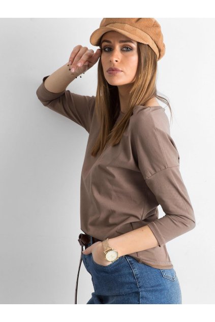 Dámska blúzka na bežný deň hnedá RV-BZ-4661.51P