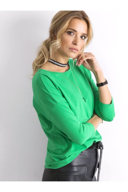 Dámska blúzka na bežný deň zelená RV-BZ-4661.55P