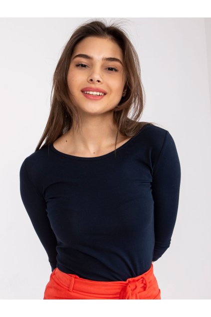 Dámska blúzka na bežný deň granatovo-modrá RV-BZ-4690.20