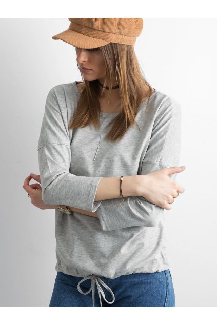 Dámska blúzka na bežný deň sivá RV-BZ-4691.42P