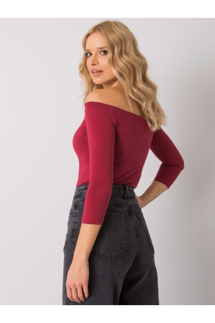 Dámska blúzka španielského strihu bordová RV-BZ-4692.61
