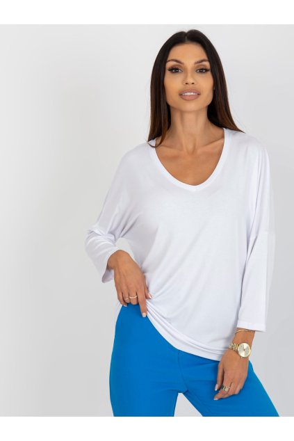 Dámska blúzka over size biela RV-BZ-7663.05