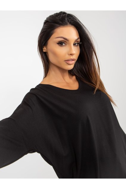 Dámska blúzka over size čierna RV-BZ-7663.05