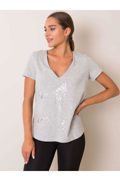 Dámske s podtlačou farba sivá kód 131-TS-PRT2020.06P (Farba Sivá, Veľkosť L)