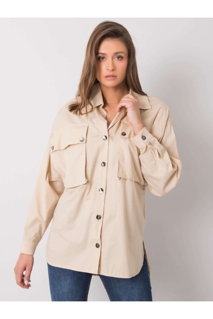 Dámske Košeľa farba Béžová kód 346-KS-027.47 (Farba Béžová, Veľkosť S)