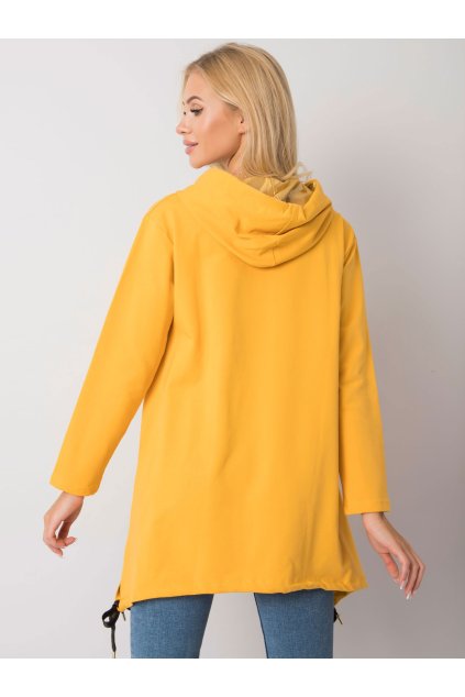 Dámska tmavo-žltá športová mikina dlha RV-BL-4899.23P (Farba Čierna, Veľkosť L/XL)