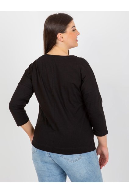 Dámska blúzka plus size čierna RV-BZ-8522.77P