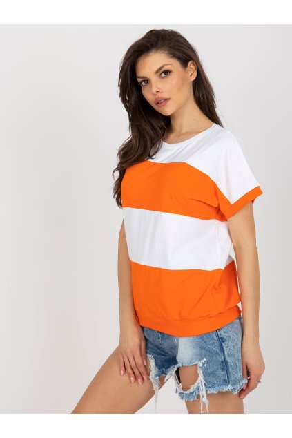 Dámska blúzka na bežný deň pomarančová RV-BZ-8640.32X
