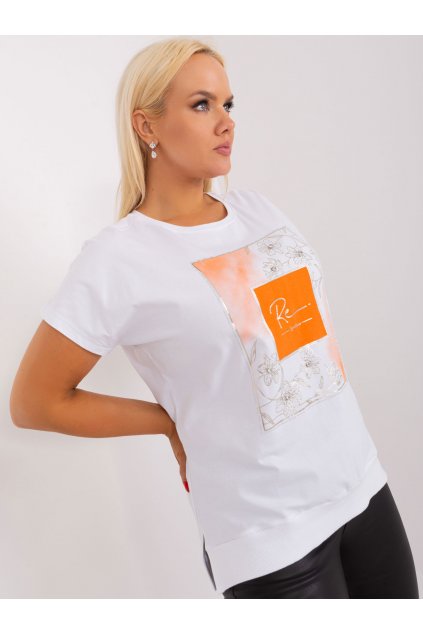 Dámska blúzka plus size pomarančová RV-BZ-8711.13X