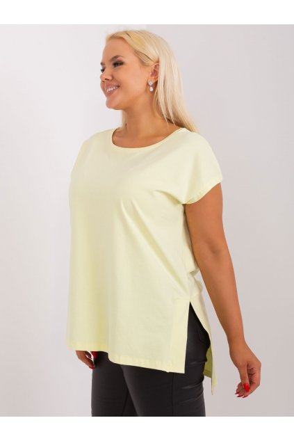 Dámska blúzka plus size svetlo-žltá RV-BZ-8850.98