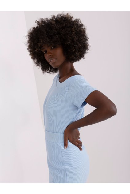 Dámska blúzka na bežný deň svetlo-modrá RV-BZ-8932.42