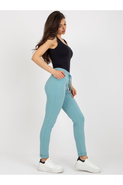 Dámske moderné športové tepláky z bavlny a elastanu, kód RV-DR-8694.37
