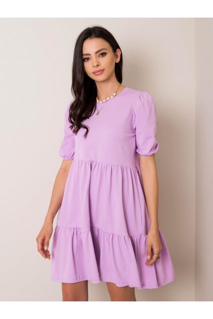 Dámske svetlo-fialove šaty basic kód produktu 15- TemU - 1-RV-SK-5587.93