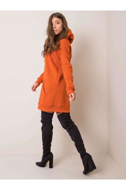 Dámske tmavo-pomarančove šaty basic kód produktu RV-SK-5833.97P
