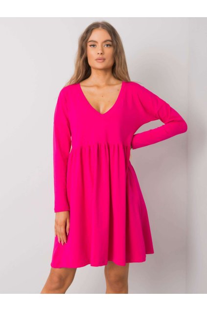 Dámske fuksiovo-ružove šaty na bežný deň kód produktu RV-SK-6008.19X