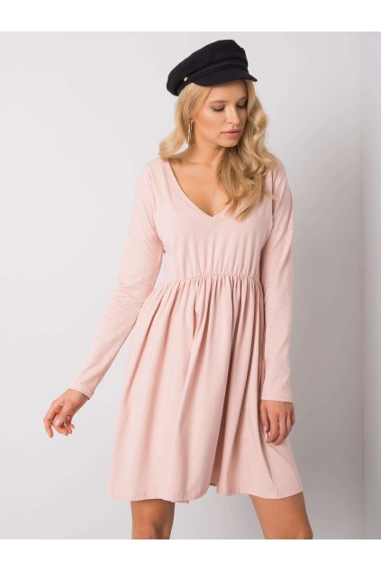 Dámske svetlo-ružove šaty na bežný deň kód produktu RV-SK-6008.19X