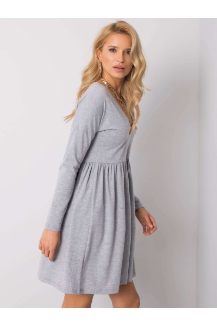 Dámske sive šaty na bežný deň kód produktu RV-SK-6008.19X