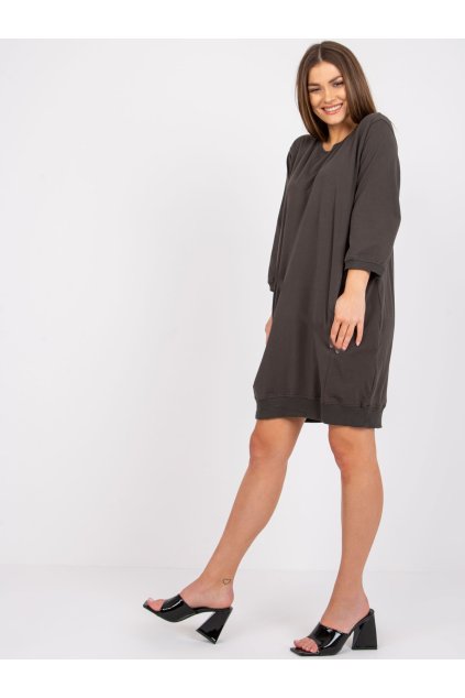 Dámske tmave-khaki šaty basic kód produktu RV-SK-6839.95