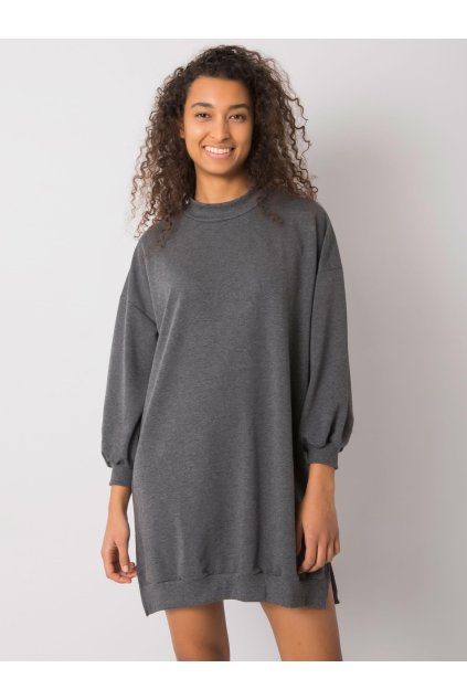 Dámske tmavo-sive šaty basic kód produktu RV-SK-7207.03