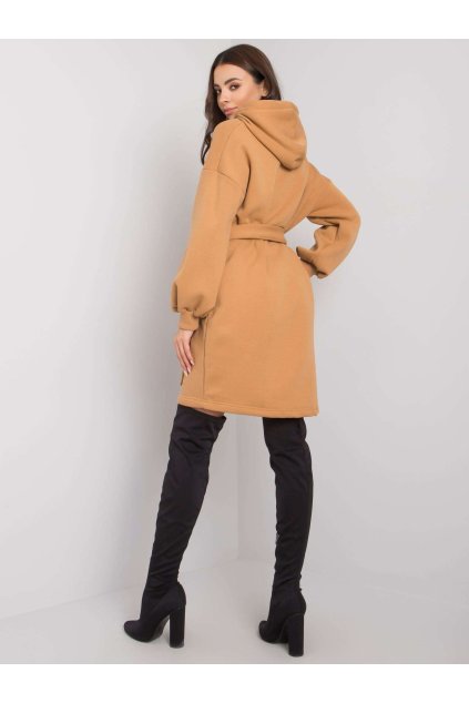 Dámske hnede camel šaty basic kód produktu RV-SK-7253.13