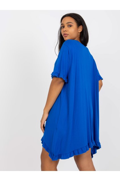Dámske tmavo-modre šaty plus size kód produktu RV-SK-7909.89