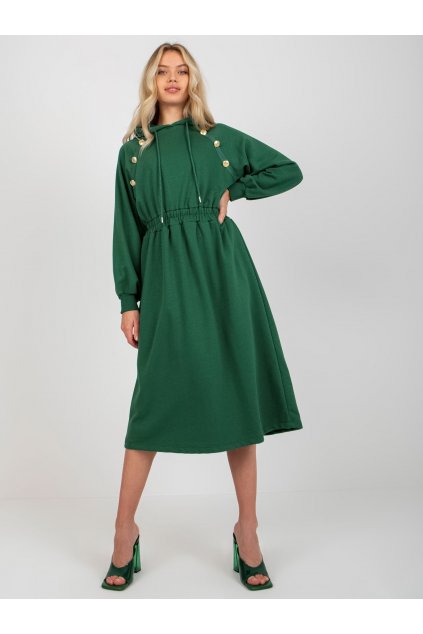 Dámske tmavo-zelene šaty športove kód produktu 15- TemU - 1-RV-SK-8336.12P