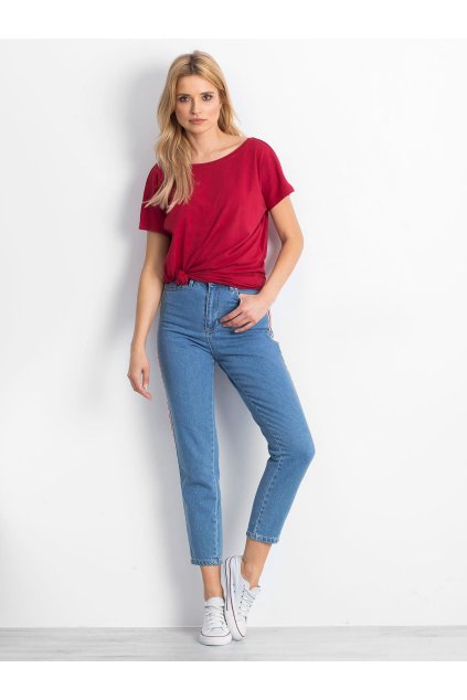 Dámske jednofarebné farba bordová kód RV-TS-4662.04X