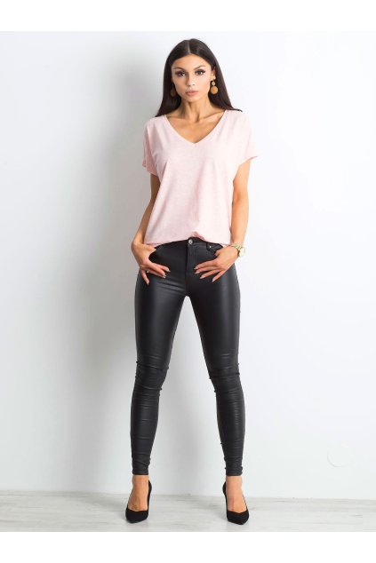 Dámske jednofarebné farba svetlo-ružová kód RV-TS-4832.02P