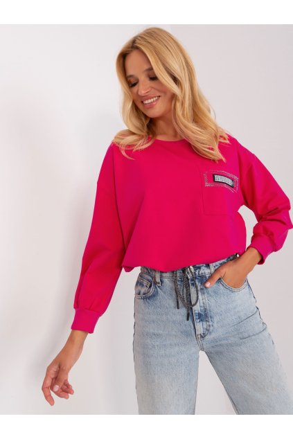 Dámska blúzka over size fuksiovo-ružová RV-BZ-8156.85