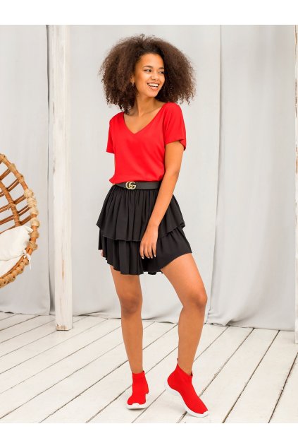 Dámske jednofarebné farba červená kód RV-TS-4832.14P