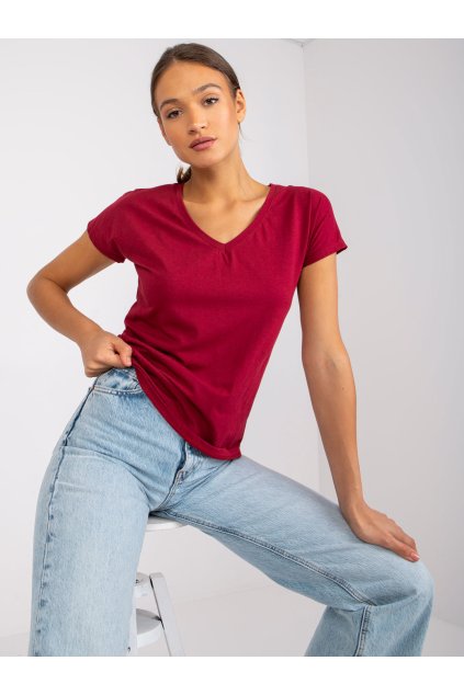 Dámske jednofarebné farba bordová kód RV-TS-4832.16P