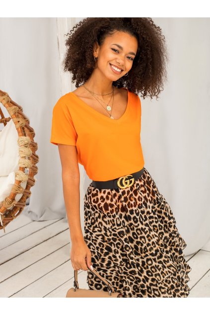 Dámske jednofarebné farba pomarančová kód RV-TS-4832.39P