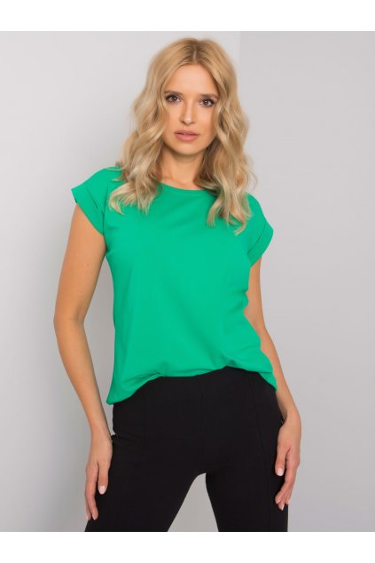 Dámske tričko jednofarebné zelená RV-TS-4833.27P