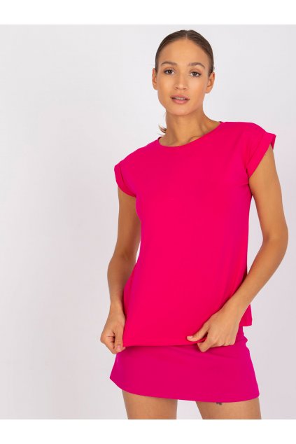 Dámske tričko jednofarebné fuksiovo-ružová RV-TS-4833.30P