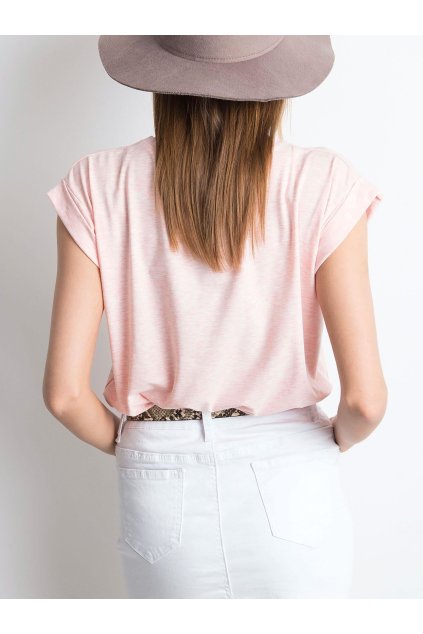 Dámske jednofarebné farba svetlo-ružová kód RV-TS-4833.90P