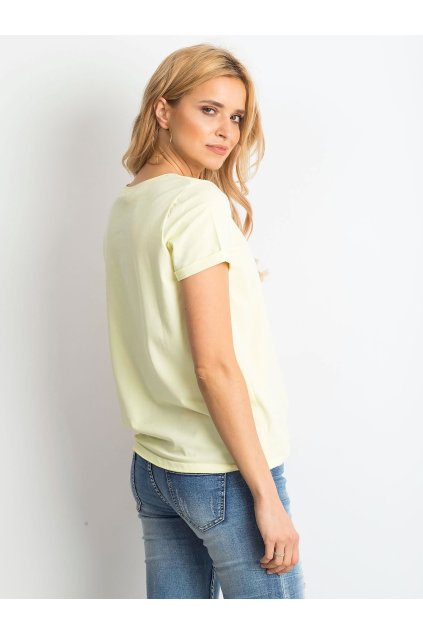 Dámske jednofarebné farba svetlo-žltá kód RV-TS-4838.13P