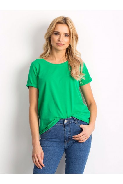 Dámske tričko jednofarebné zelená RV-TS-4838.16P