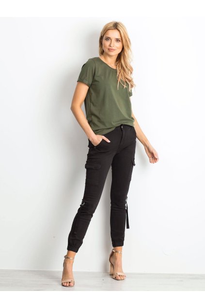 Dámske jednofarebné farba khaki kód RV-TS-4838.18P