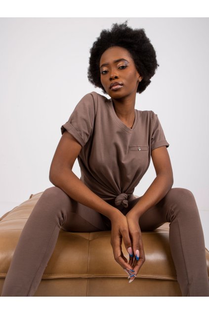 Dámske jednofarebné farba hnedá kód RV-TS-4838.73P