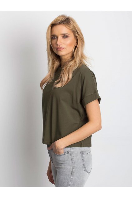 Dámske tričko jednofarebné khaki RV-TS-4841.85P