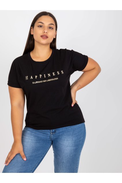 Dámske plus size farba čierna kód RV-TS-7776.02P