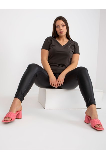 Dámske plus size tmavá-khaki RV-TS-7910.25P (Farba Svetlo-ružová, Veľkosť ONE SIZE)