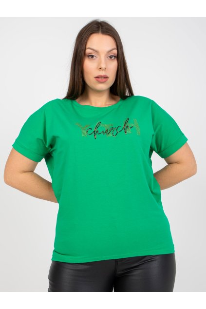 Dámske plus size zelená RV-TS-7919.01X (Farba Žltá, Veľkosť ONE SIZE)